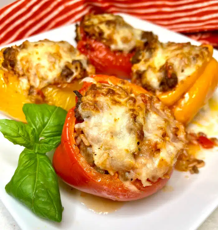 stuffed peppers on a plate