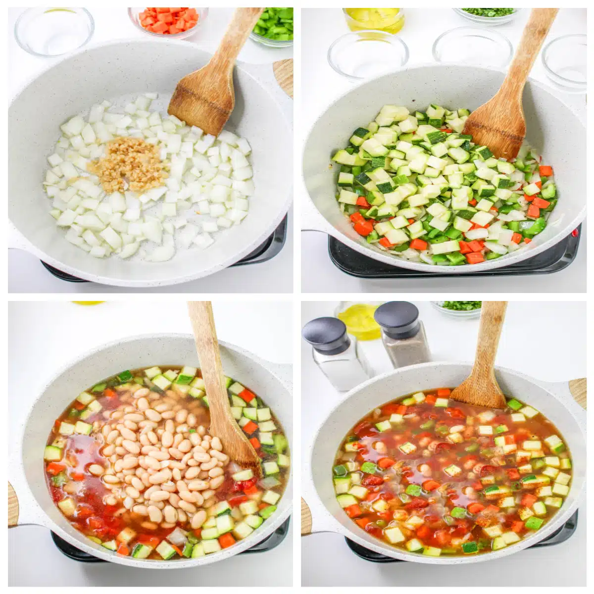 steps for making homemade white bean chili