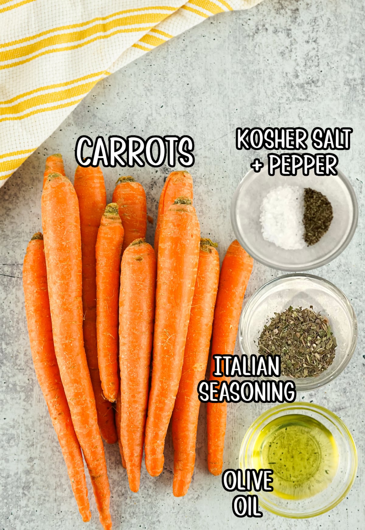 air fryer carrots recipe ingredients