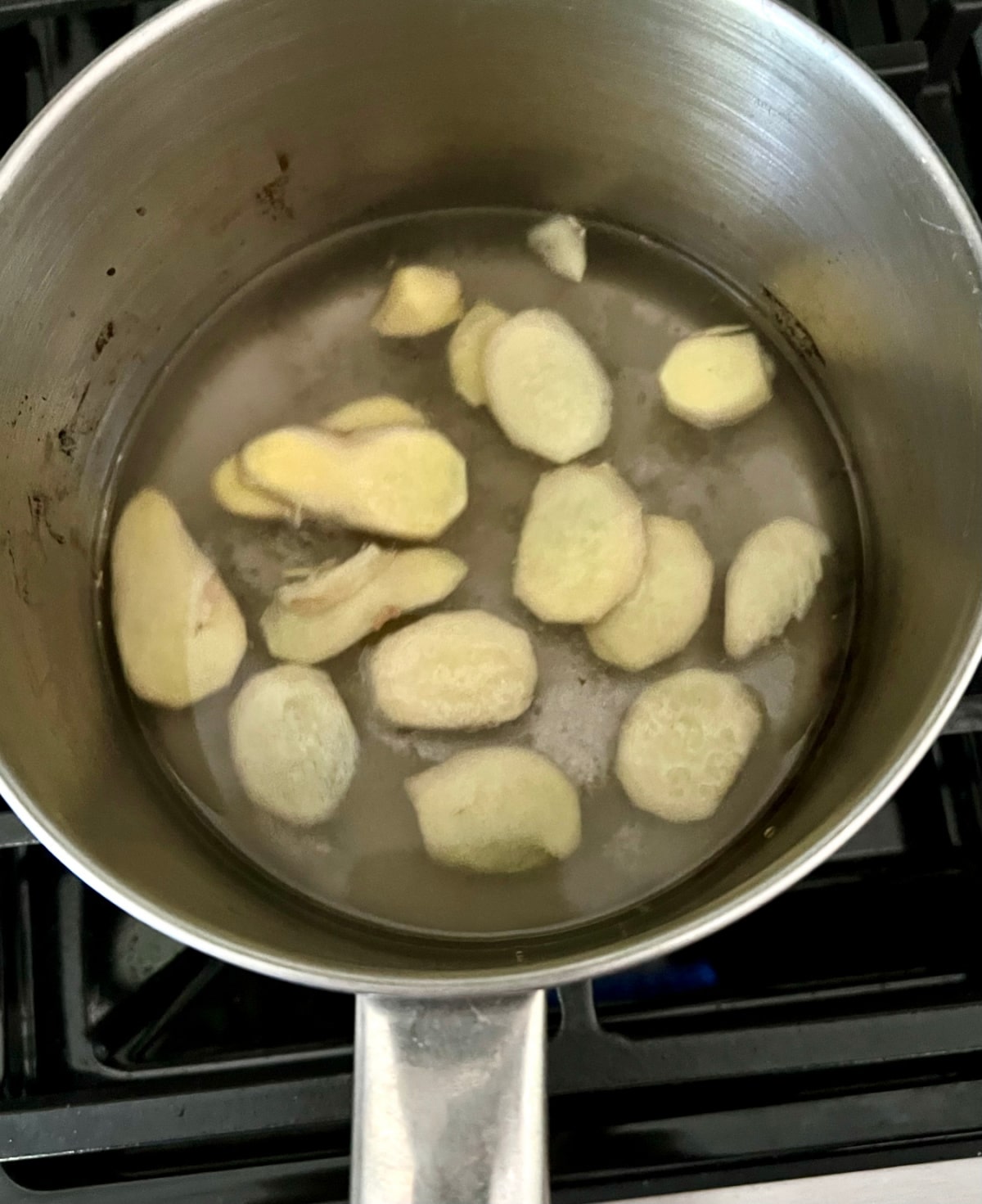 making ginger syrup step 1