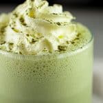 clos up of green tea frappuccino
