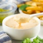 copycat animal sauce in a bowl with spoon