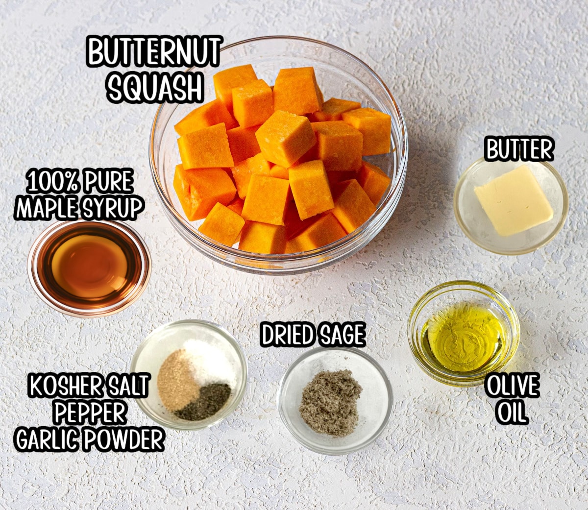 ingredients for airfried squash