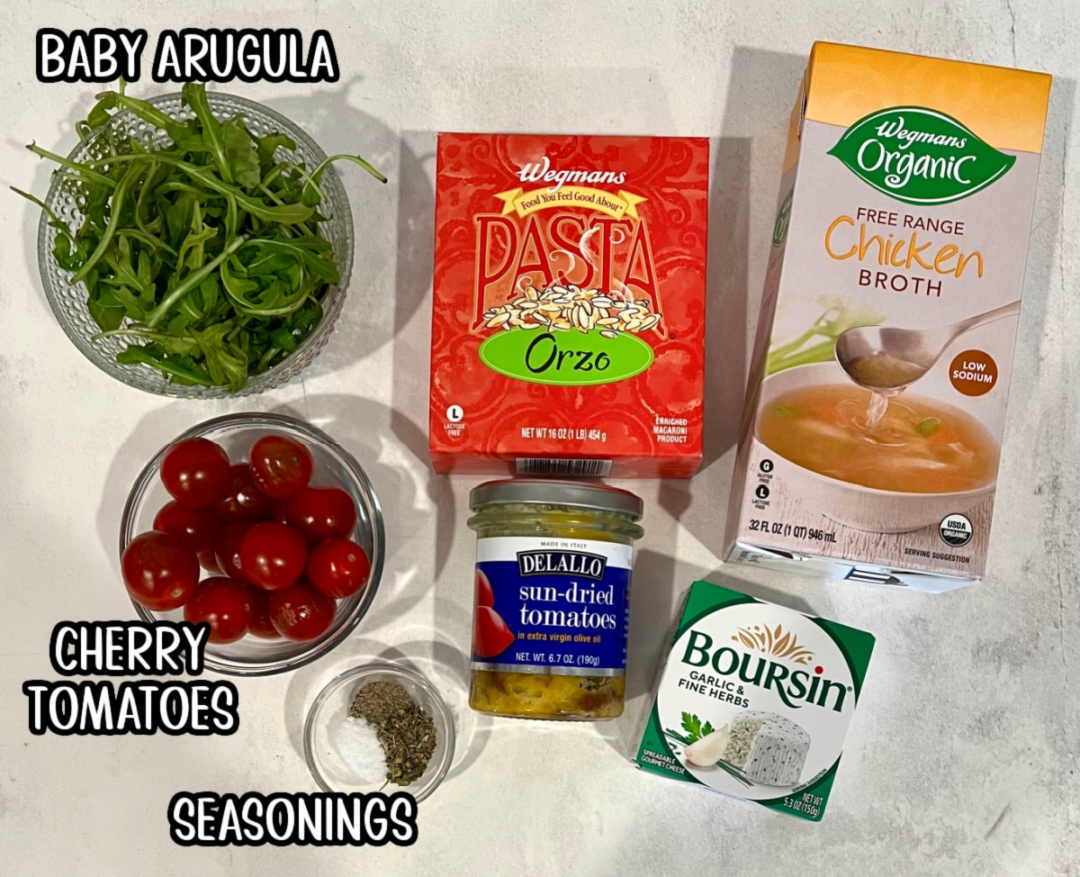 ingredients for baked orzo