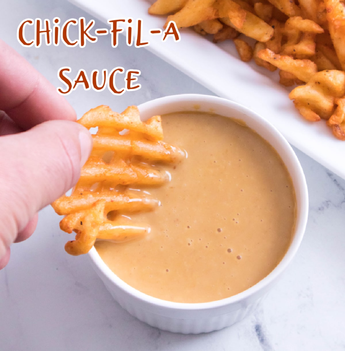 copycat chick-fil-a sauce with waffle fry