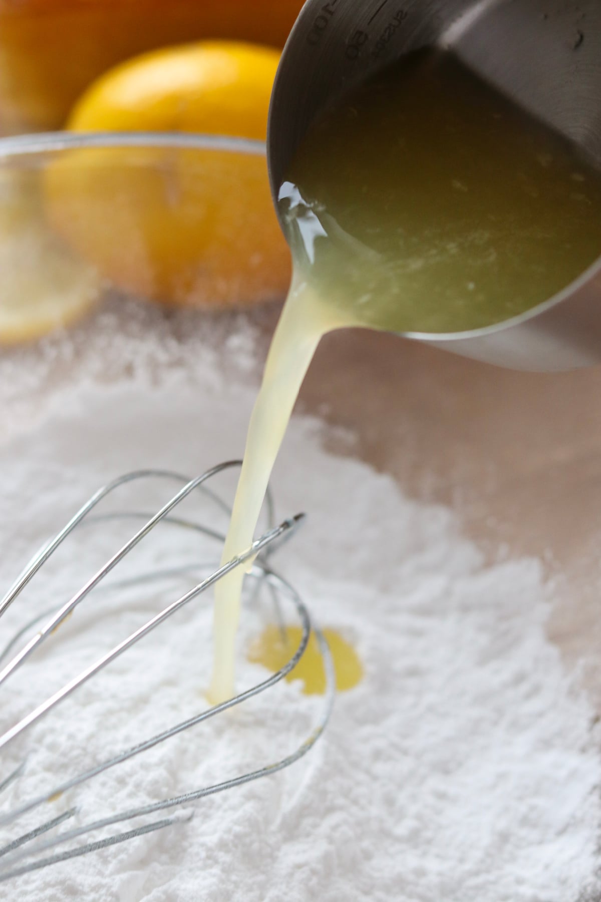 making confectioners glaze with whisk