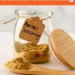 a jar of ramen seasoning packet recipe with tet overlay