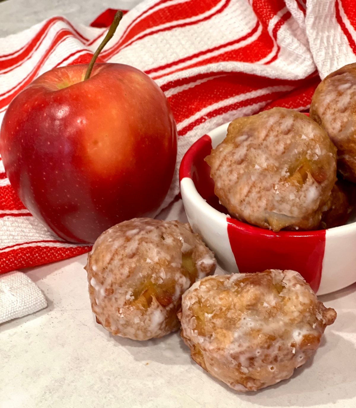 fritters with a sugar glaze