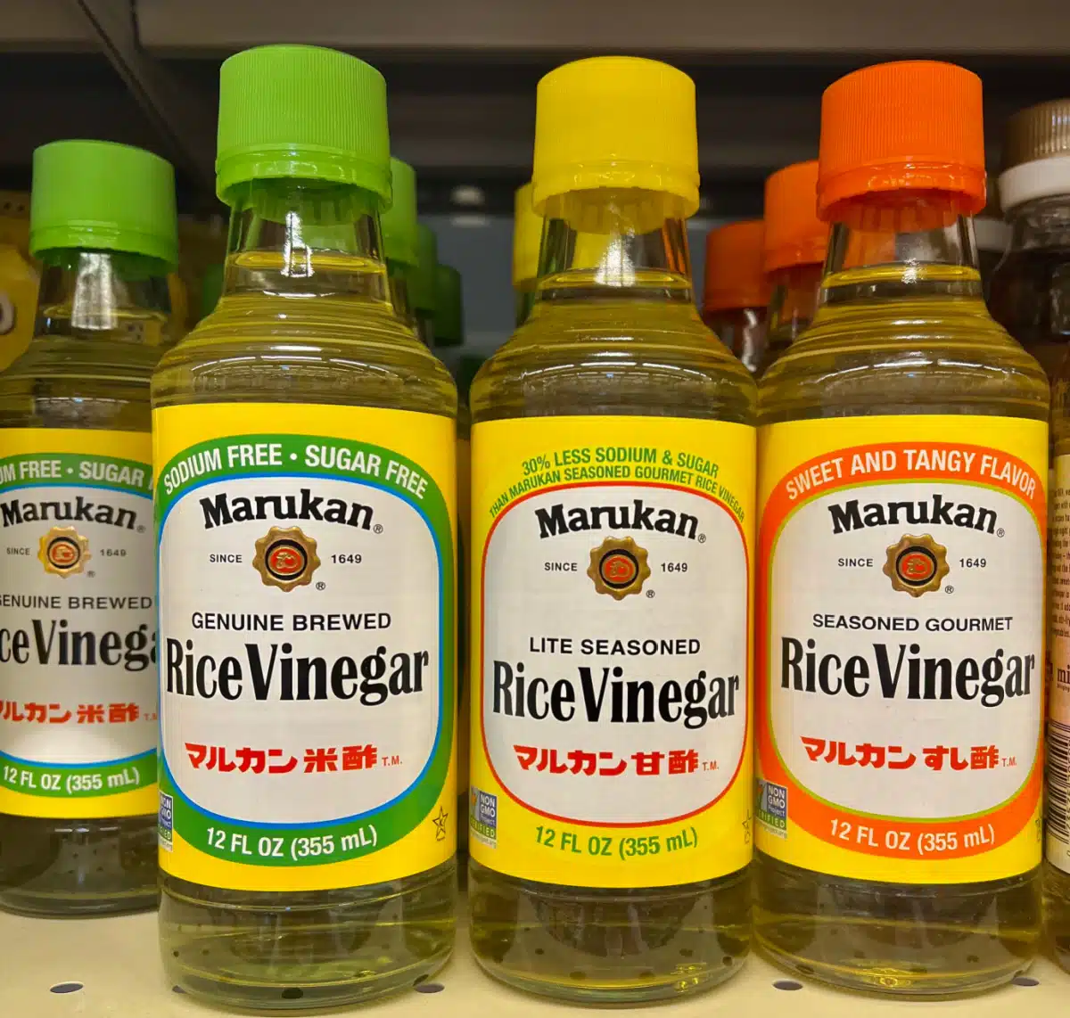 bottles of rice vinegar