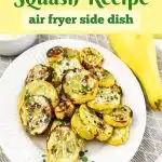 ummer squah on a white plate with text overlay