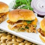 chicken sliders on a platter