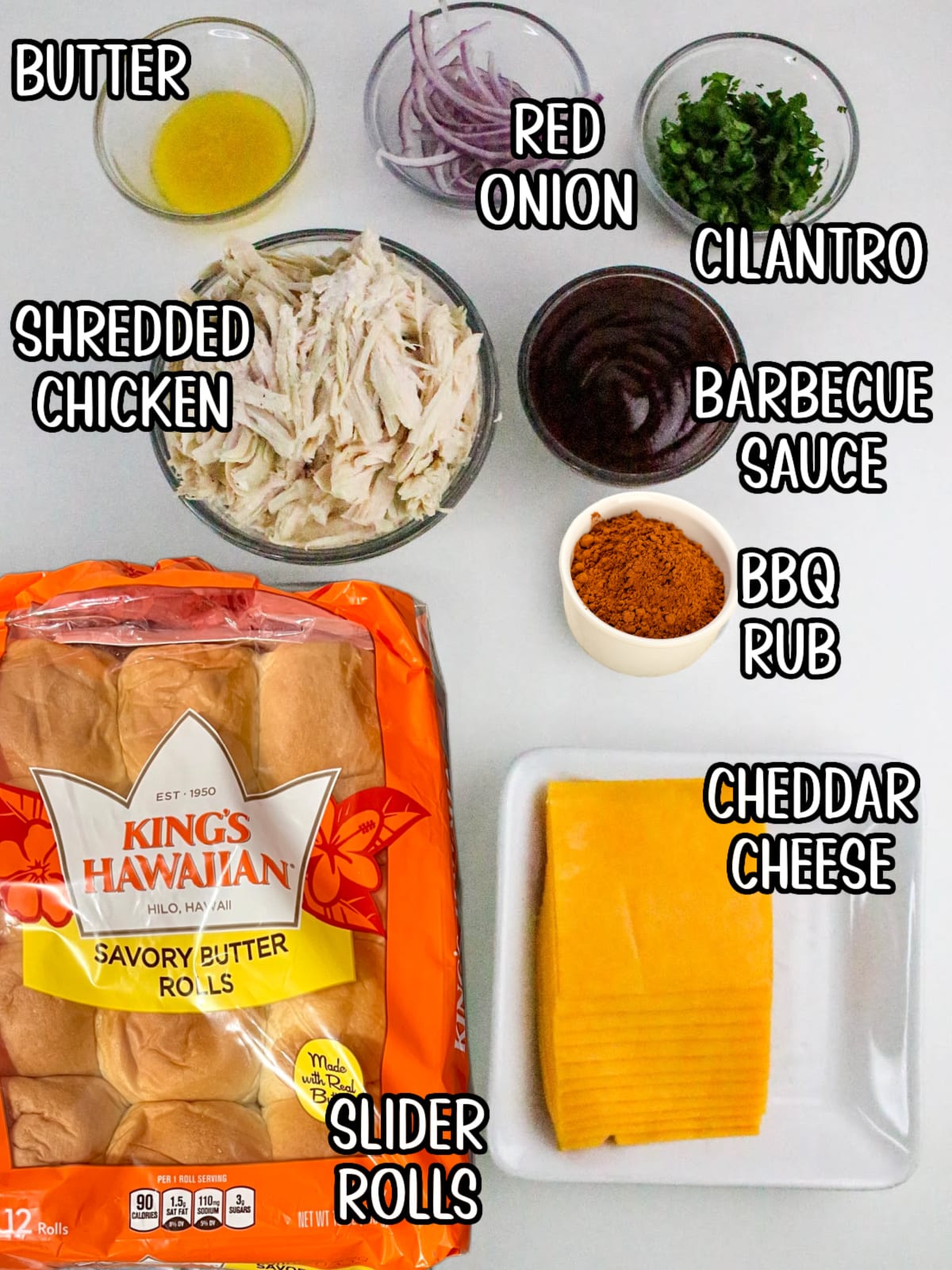 chicken slider ingrdients