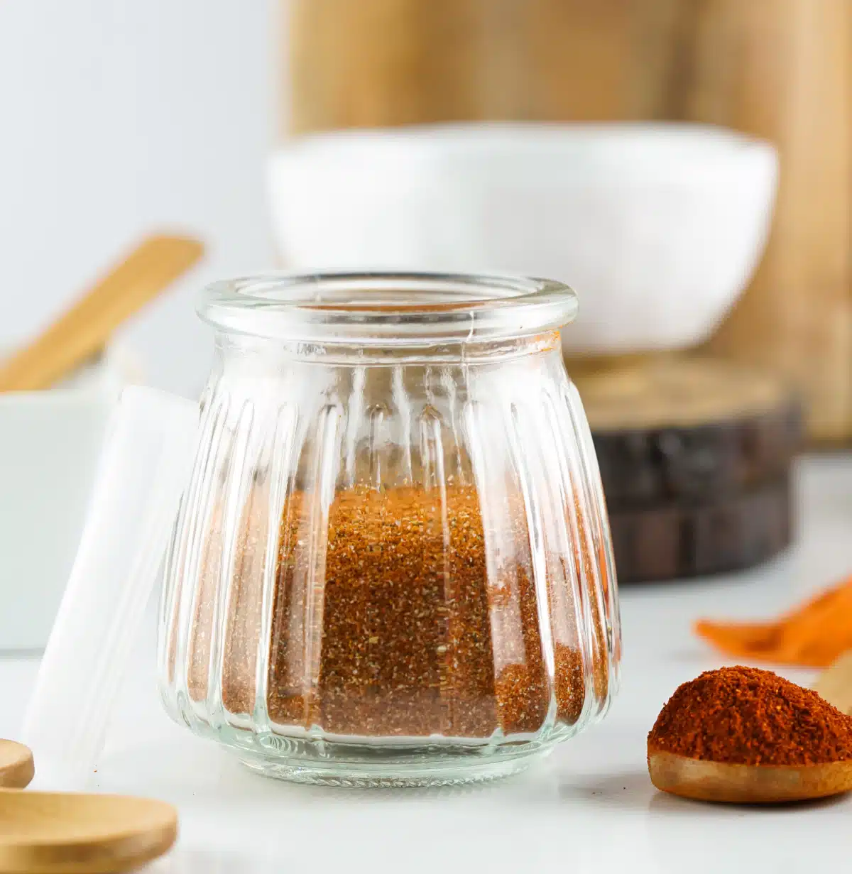 blackening seasoning in a glass jar