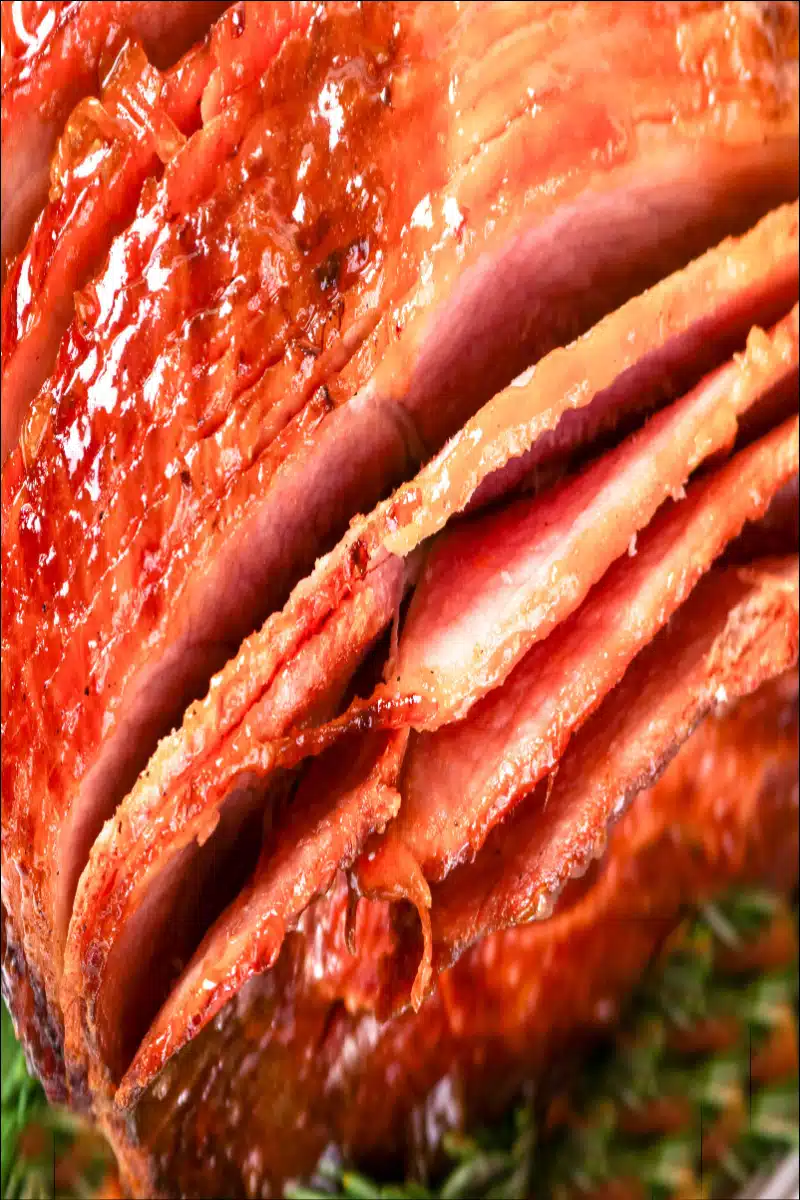 resting spiral ham before serving