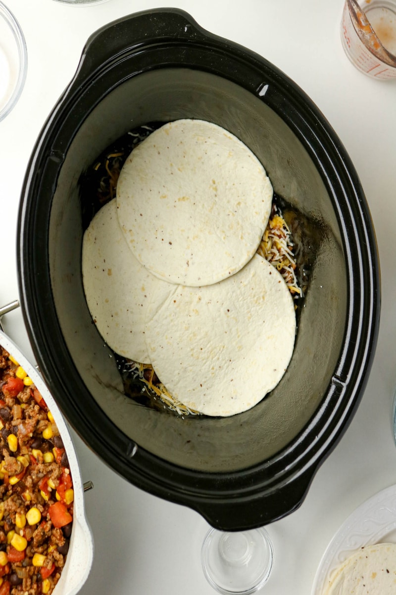layering ingredients in the slow cooker