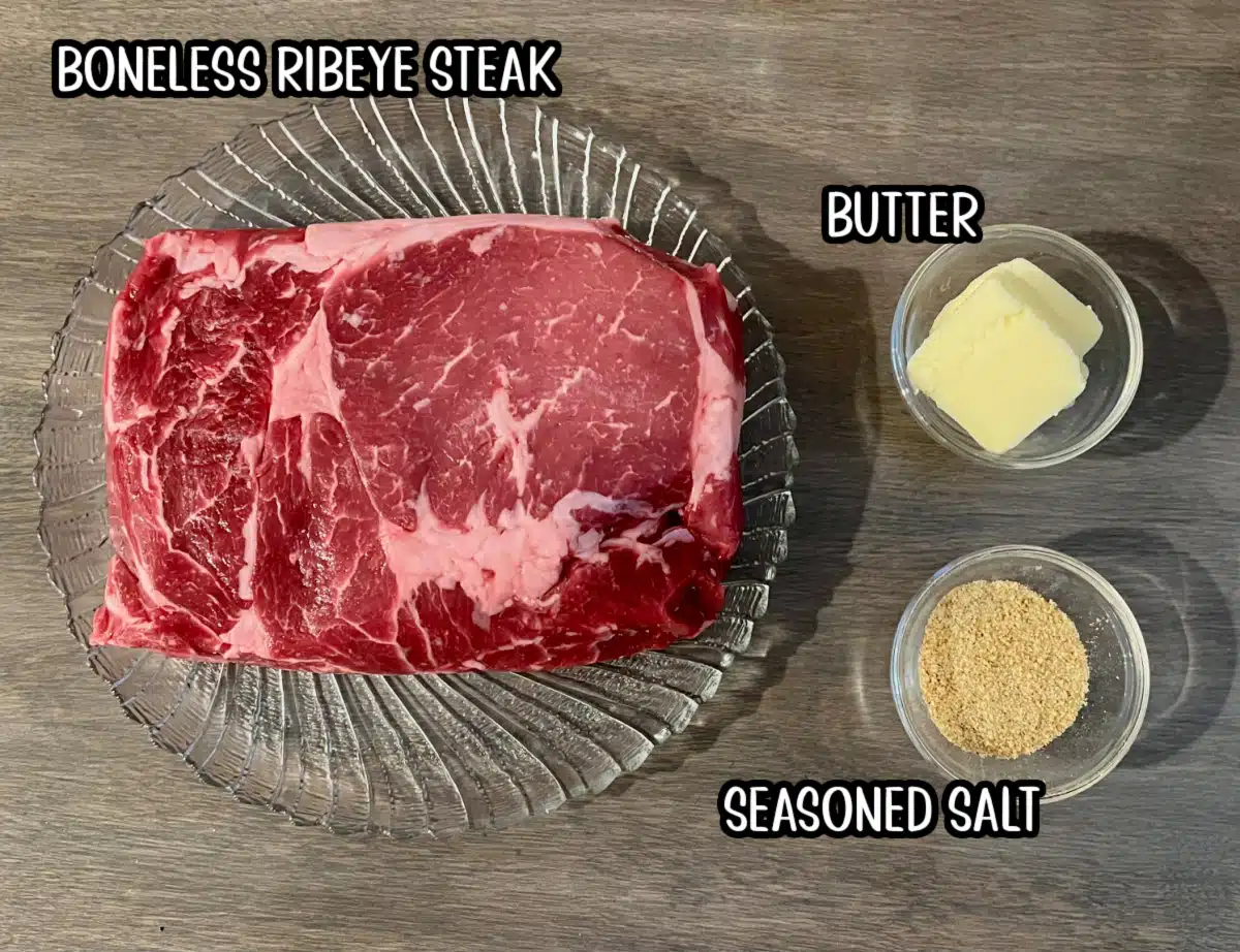 ingredients for air fryer rib eye steak