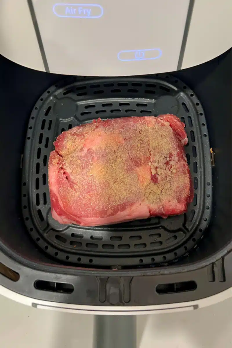 seasoned steak in the air fryer