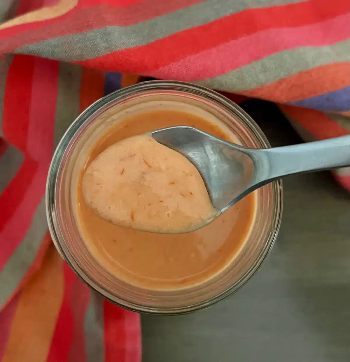 a spoonful of DIY bang bang sauce