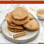 cookies on a plate with text overlay