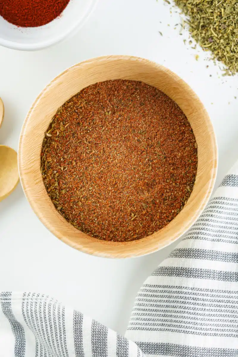 Cajun seasoning blended in a bowl