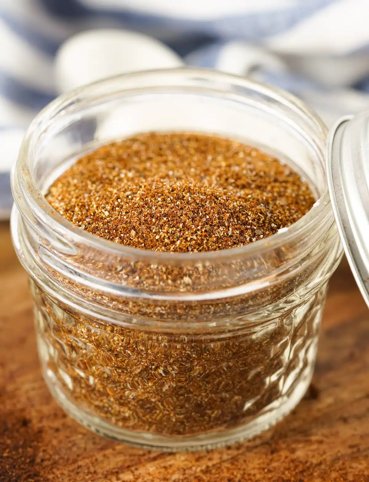 homemade chili spice blend in a mason jar