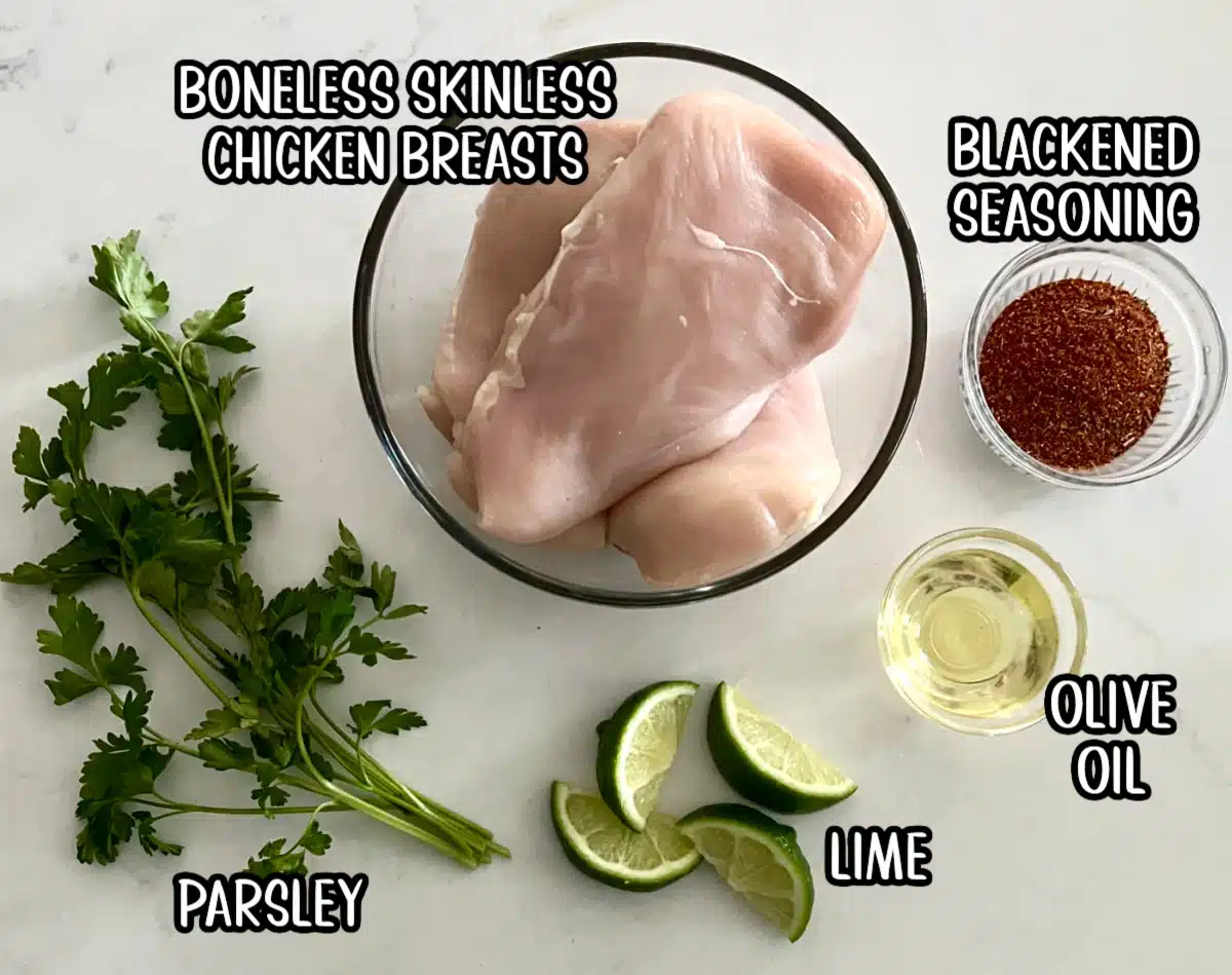 ingredients for making blackened chicken