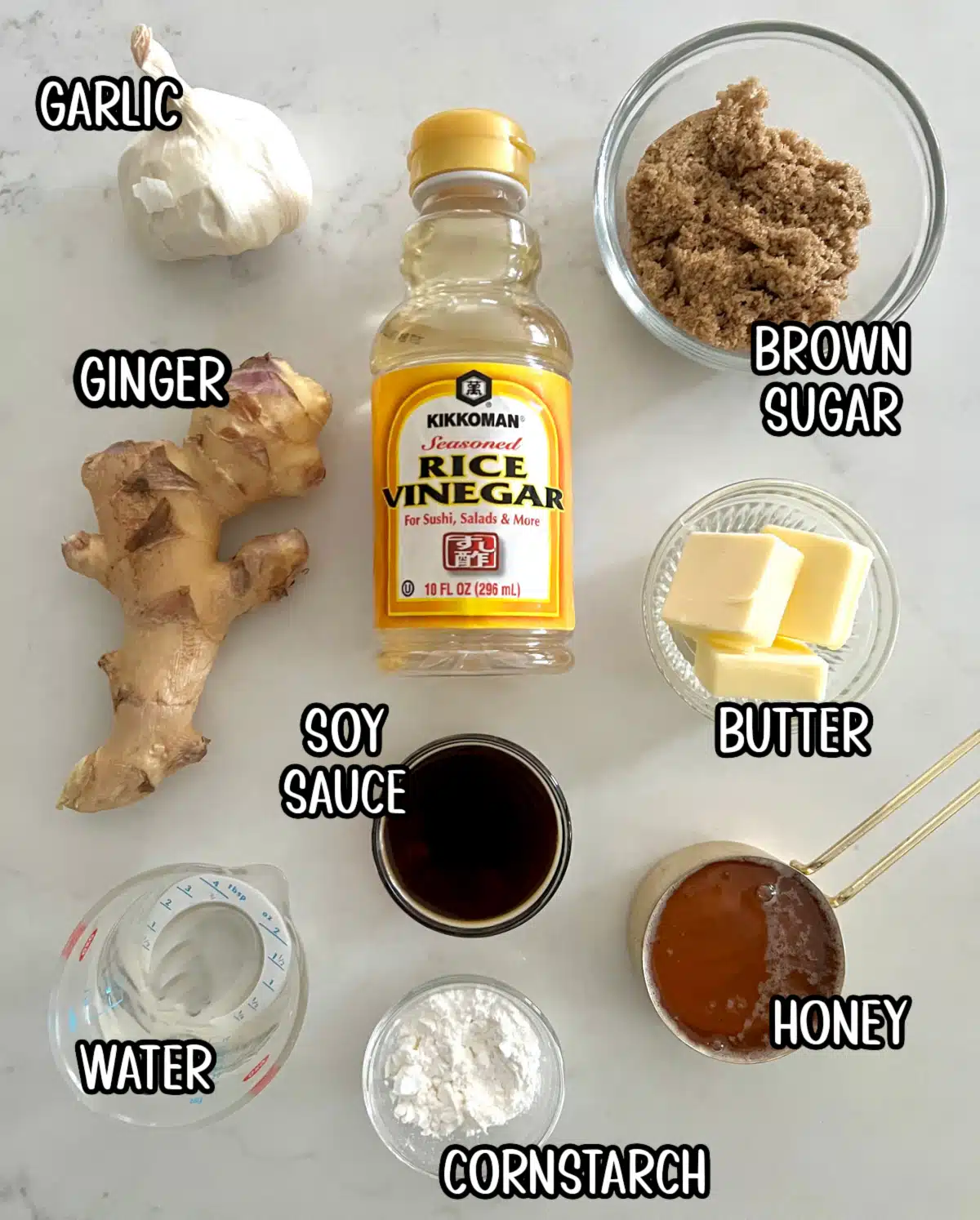 ingredients for honey garlic sauce recipe