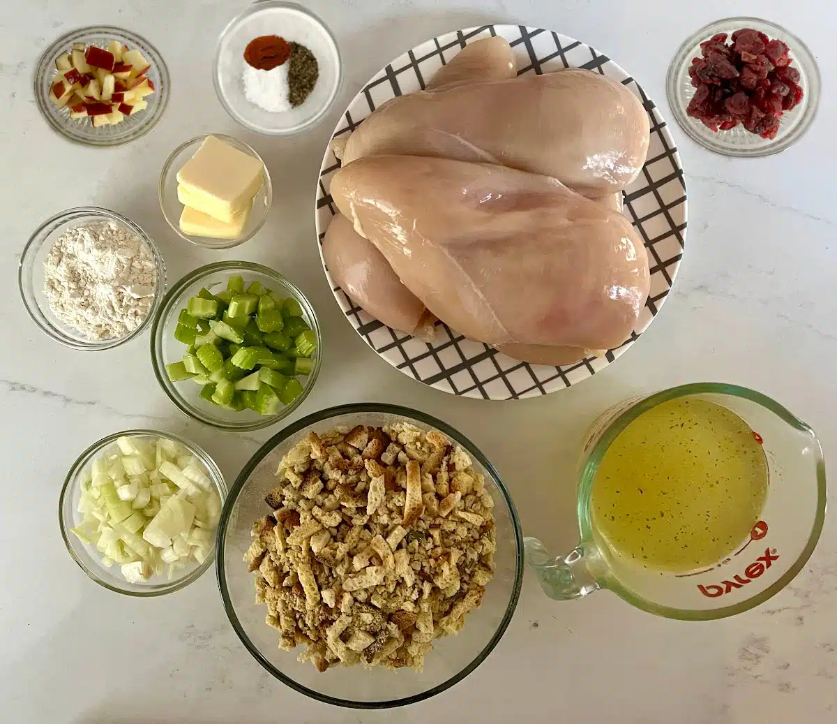 chicken breasts with stuffing ingredients