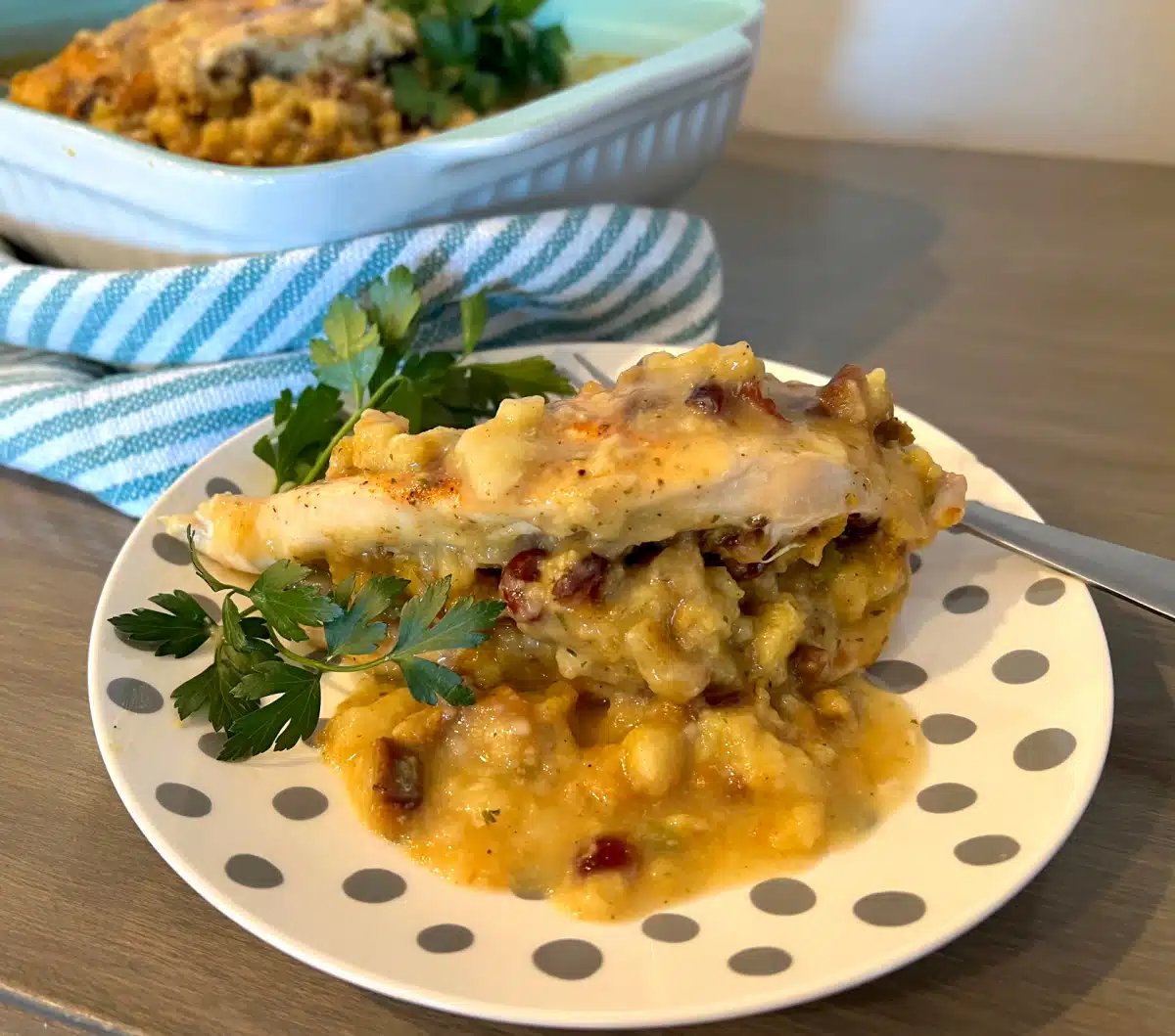 single serving of chicken casserole recipe