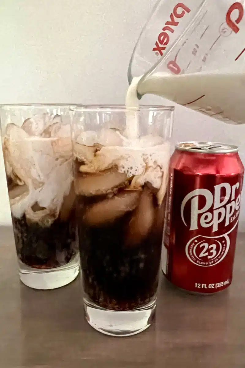 adding half and half to soda