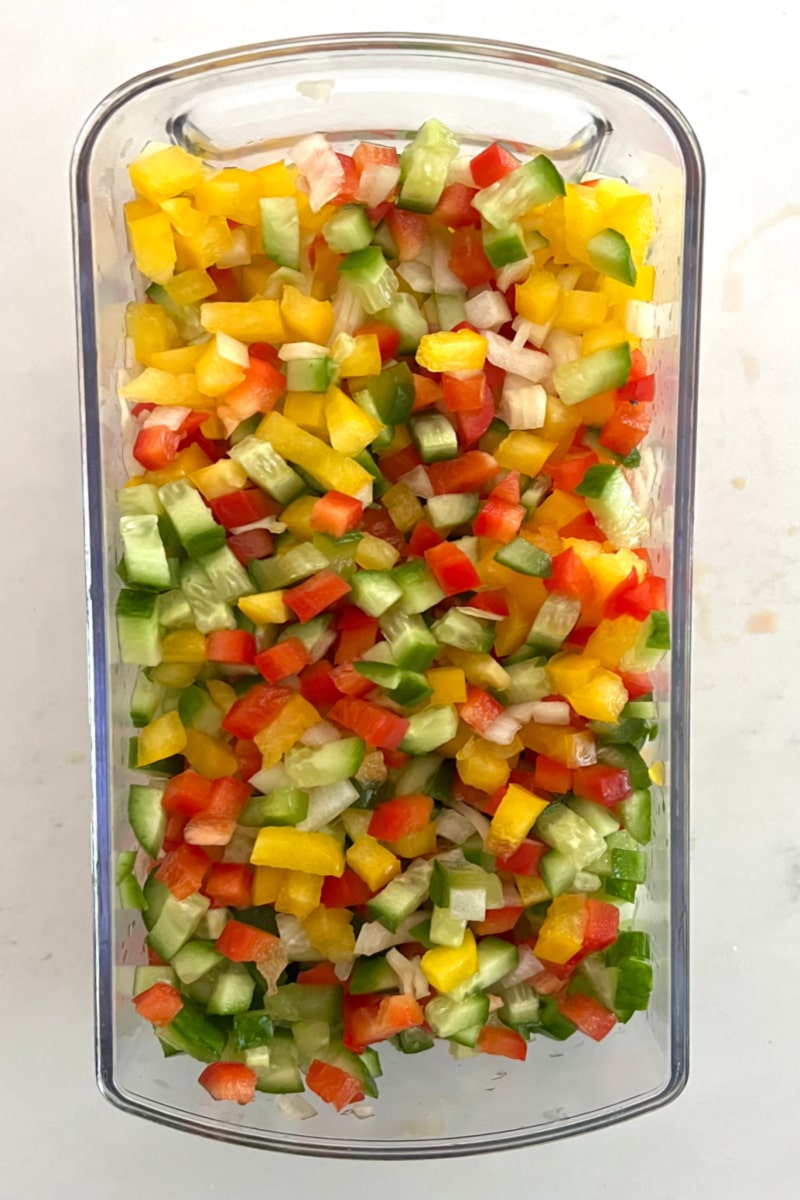chopped vegetables