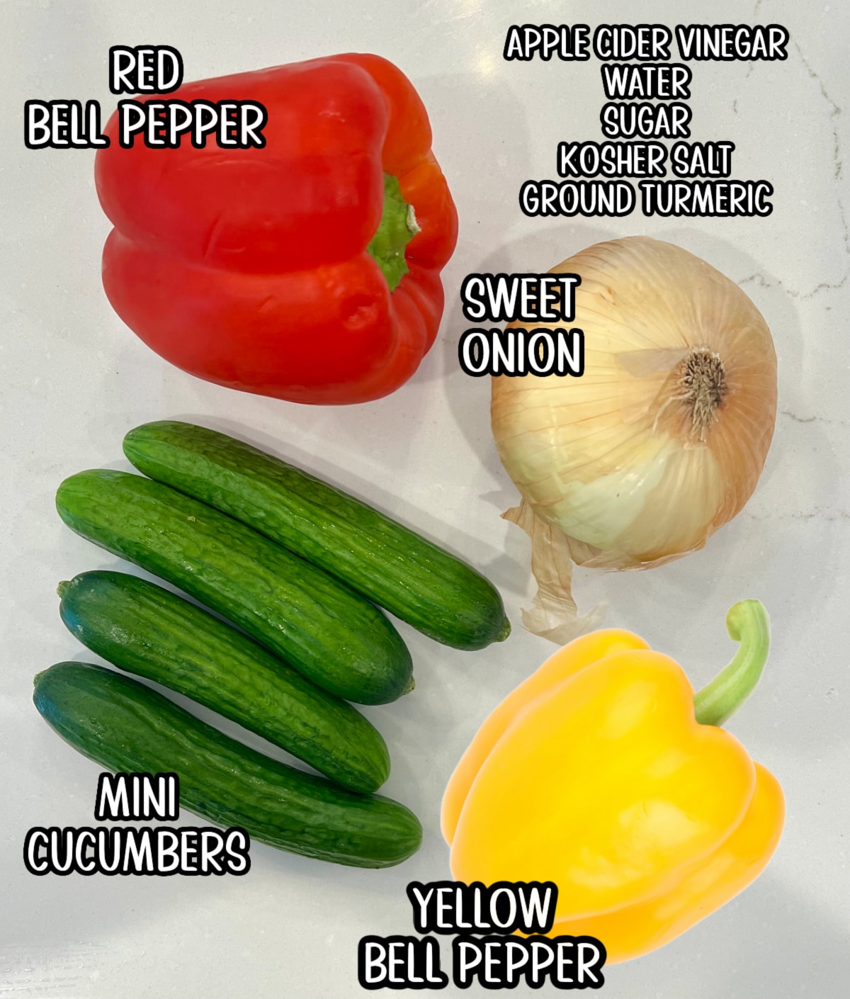 ingredients for sweet relish
