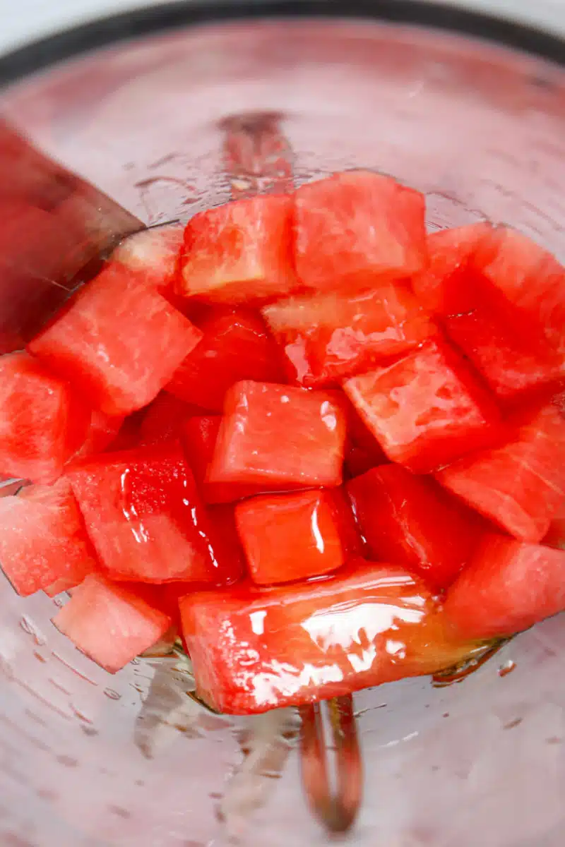 watermelon in a blender