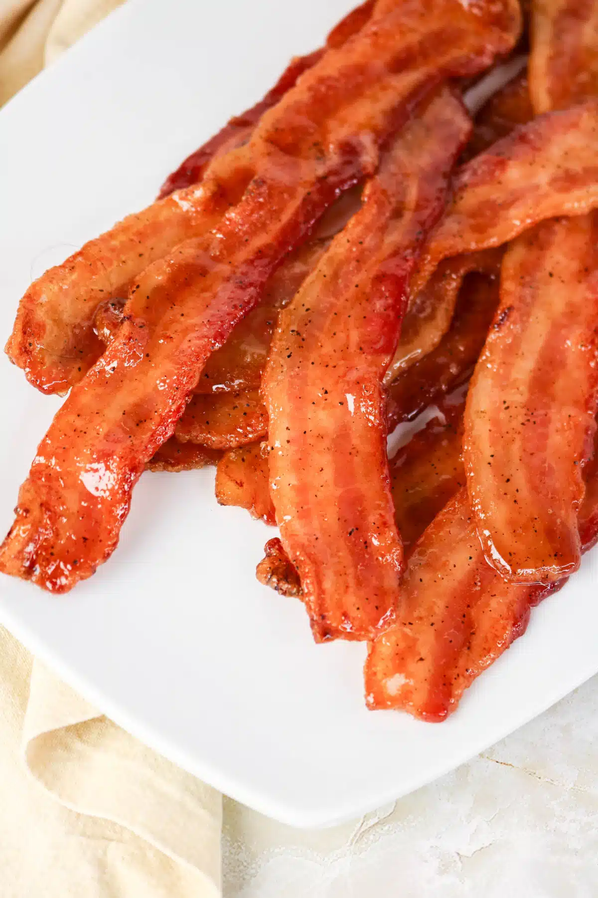 maple bacon on a plate
