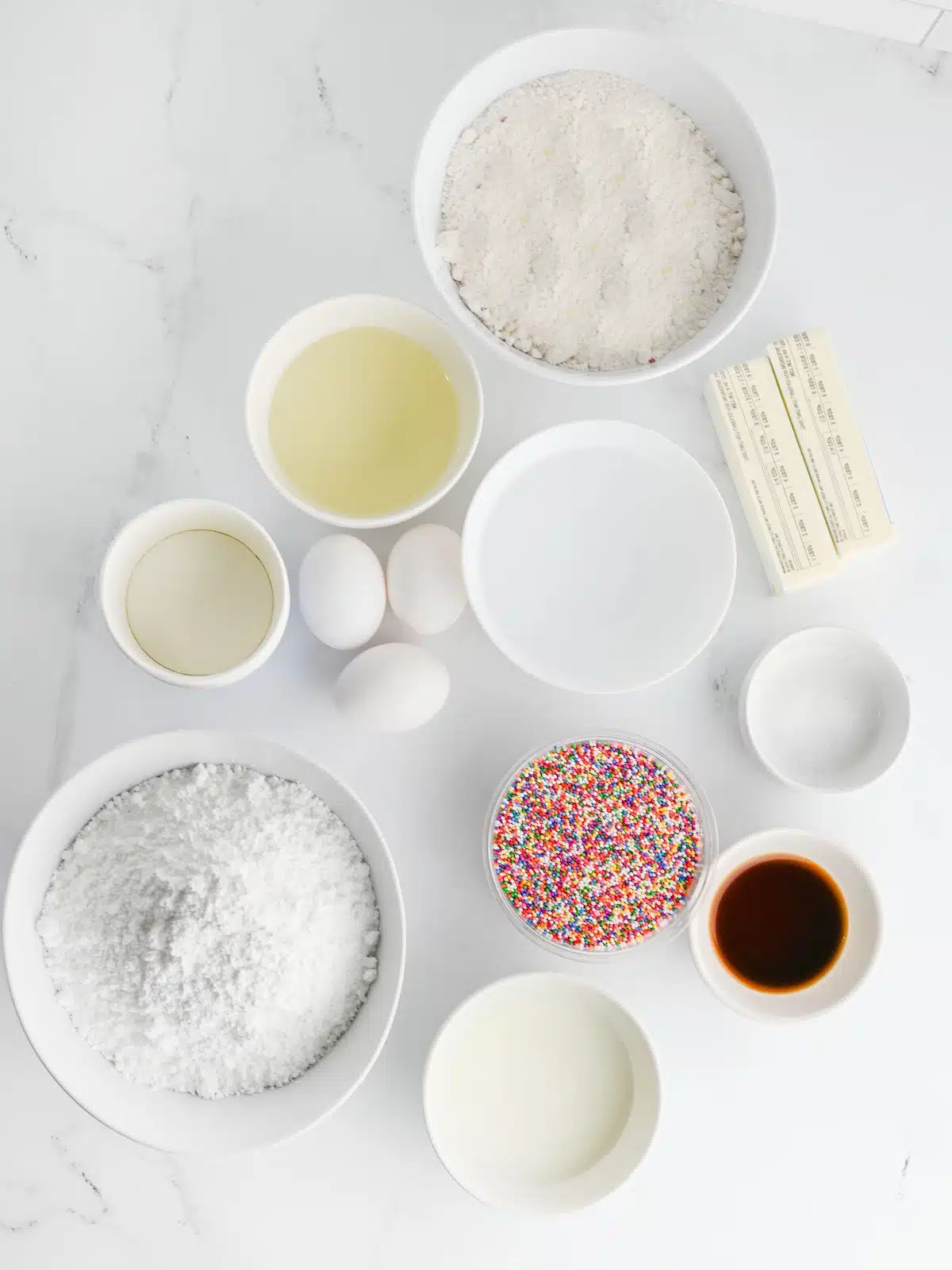 ingredients for homemade dot cakes recipe