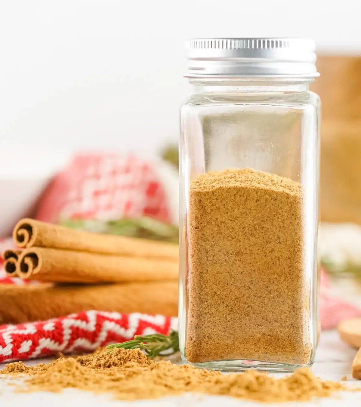 gingerbread spice in a spice jar