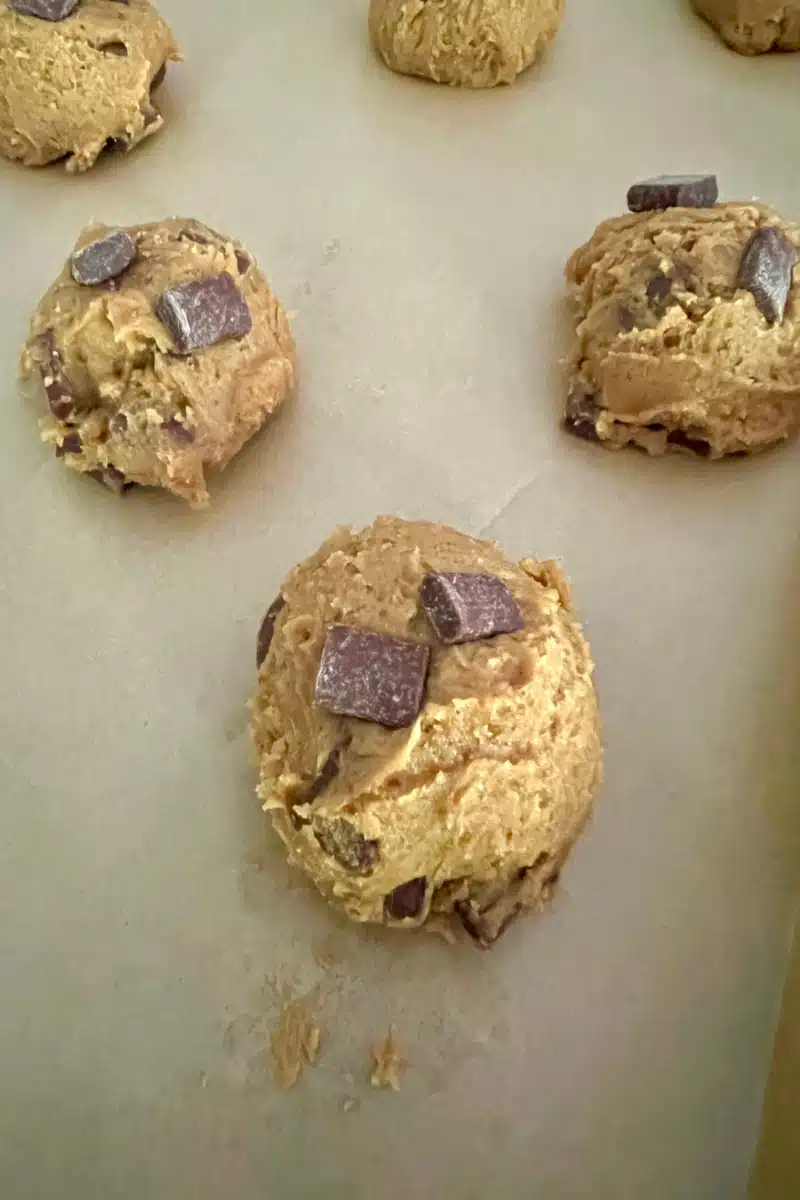 scoops of cookie dough