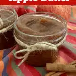 mason jar o apple butter with text overlay